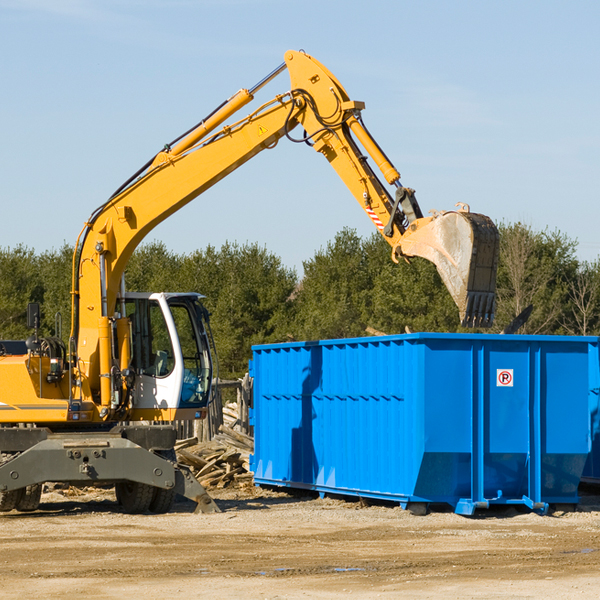 what size residential dumpster rentals are available in Mount Liberty OH